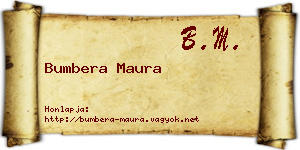 Bumbera Maura névjegykártya